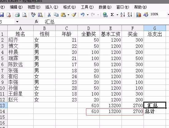 Excel計(jì)算員工工資