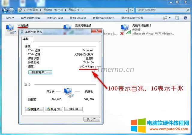 һ_ǧ׾W(wng)ڵXþW(wng)ֱc؈(yng)ϾW(wng)B҂win7ϵy(tng)ӣ鿴BӠB(ti)ٶȣ@ʾ“100Mbps”tʾ؈ǧ׵ϾW(wng)ڣ@ʾ“1G”tʾ؈ǧ׵ϾW(wng)