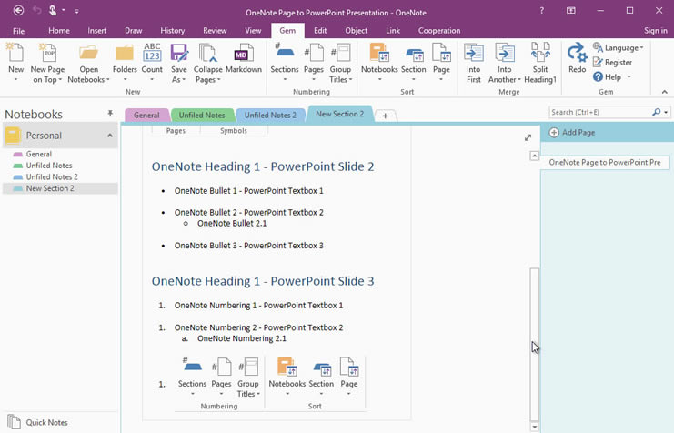 ͨ^ֹPӛ䌚DQ OneNote  PowerPoint ʾĸßƬı