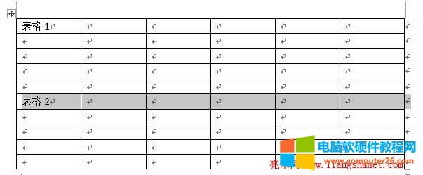 Word拆分表格