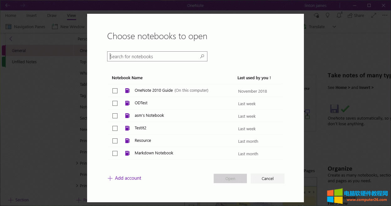 Pӛ](mi)OneNote UWP PӛڵĹPӛб
