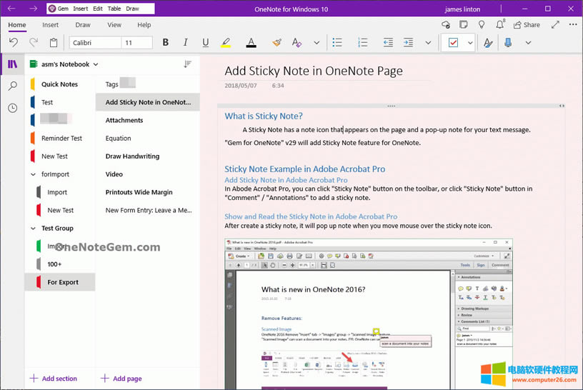 UWP OneNote 筆記本