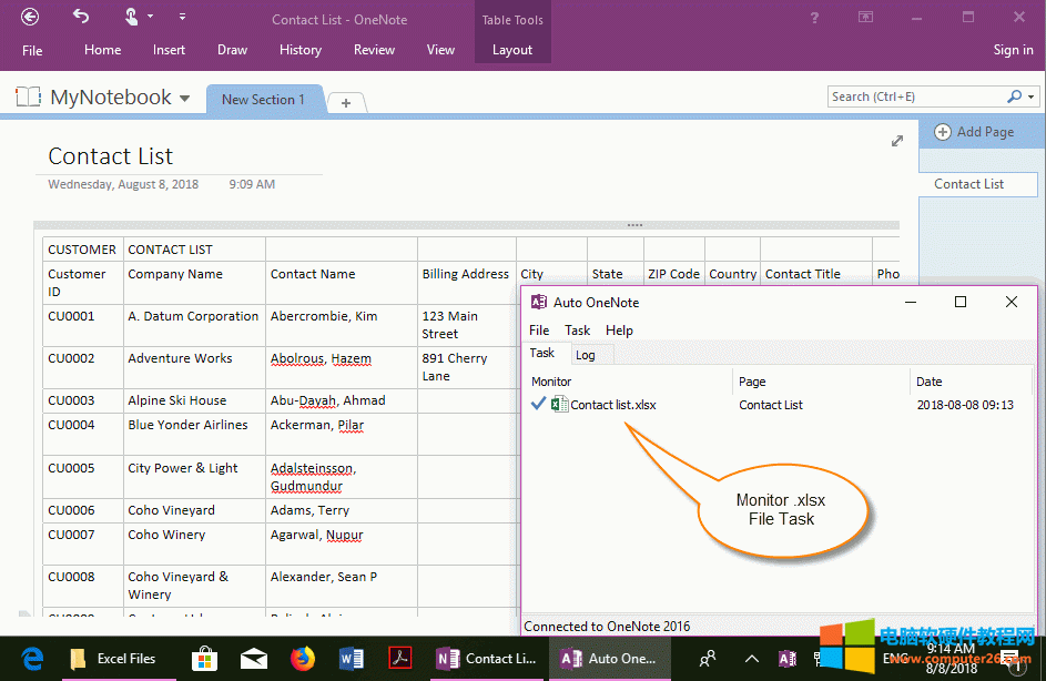 ָһ Excel ļOͬǰ OneNote 