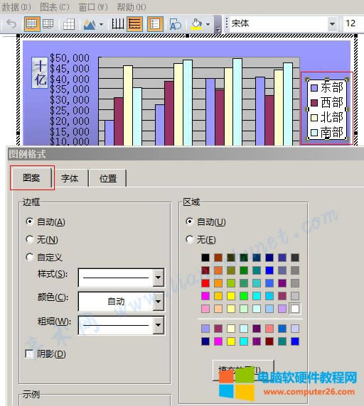 Word 2016 圖表圖例