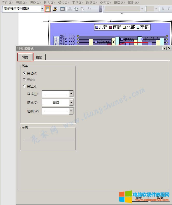 Word 2016 圖表數(shù)值軸主要網(wǎng)格線