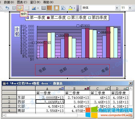 Word 2016 圖表行列交換