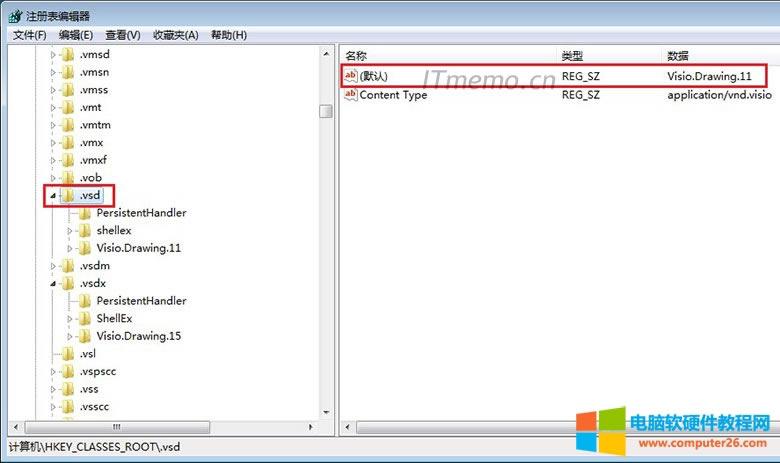 2޸HKEY_CLASSES_ROOT .vsdĬJֵĞVisio.Drawing.11ʹctr+F.vsd