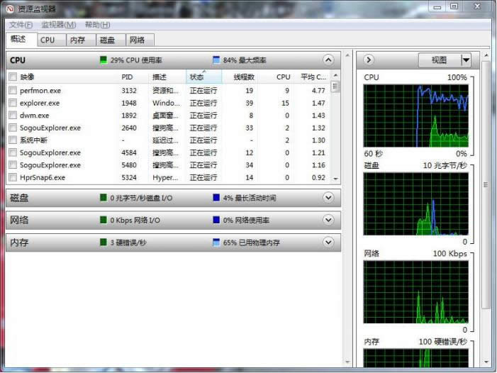win7純凈版怎樣實(shí)時(shí)監(jiān)控程序整體運(yùn)行情況